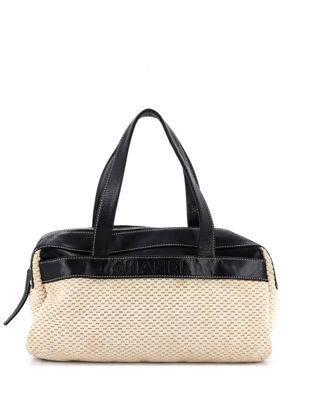 Chanel Lax Bowler Bag Leather And Woven #250843C91B